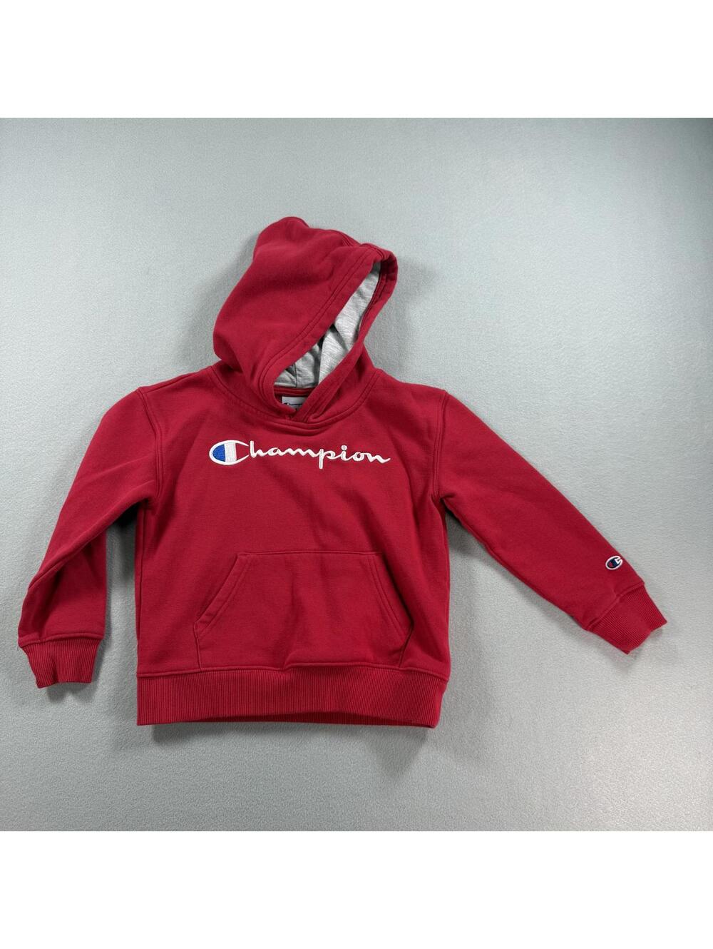 Kids Youth Unisex Sz 5 Red Champion Pullover Hoodie